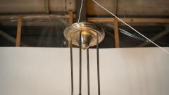 Large Art Deco Ceiling light Glass and Metal France 1930s - 4625486