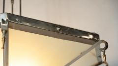 Large Art Deco Ceiling light Glass and Metal France 1930s - 4625487