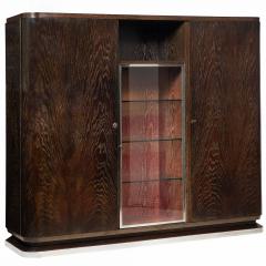 Large Art Deco Cerused Oak Display Cabinet Bookcase circa 1940 - 4501184
