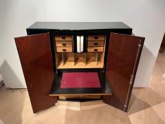 Large Art Deco Secretaire Cabinet Black Lacquer Oak France circa 1930 - 2812884