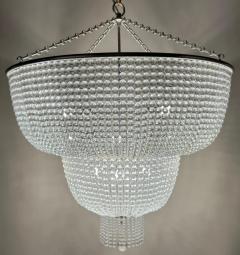 Large Art Deco Style Circular Three Tiers Chandelier - 3851187