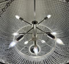 Large Art Deco Style Circular Three Tiers Chandelier - 3851188