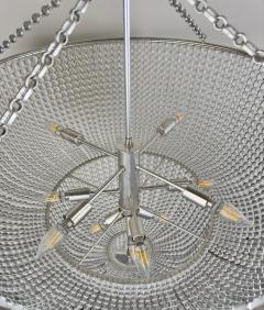 Large Art Deco Style Circular Three Tiers Chandelier - 3851190