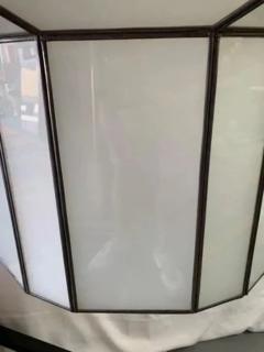Large Art Deco Style White Milk Glass Chandelier Pendant or Lantern a Pair - 2866999