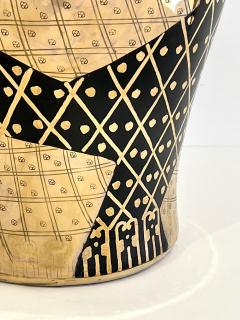 Large Art Deco Vessel in Black and Gold - 4455733