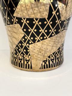 Large Art Deco Vessel in Black and Gold - 4455740