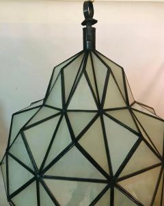 Large Art Deco White Milk Chandelier Pendant or Lantern in Dome Shape - 2917832
