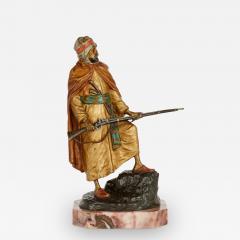 Large Austrian figurative cold painted bronze sculpture - 3388357
