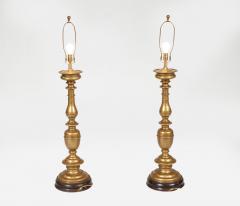 Large Baroque Bronze Table Lamps - 4446624