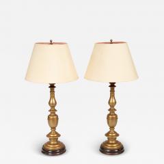 Large Baroque Bronze Table Lamps - 4447294