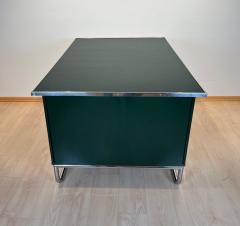 Large Bauhaus Desk Steeltube Green Lacquer Germany circa 1925 - 4264569