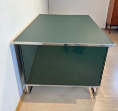 Large Bauhaus Desk Steeltube Green Lacquer Germany circa 1925 - 4264570