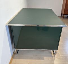 Large Bauhaus Partners Desk Green Lacquer Metal Steeltube Germany circa 1930 - 3332440