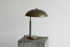 Large Bauhaus Style Table Lamp in Patinated Brass 1930s - 4468353
