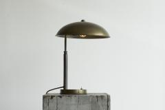 Large Bauhaus Style Table Lamp in Patinated Brass 1930s - 4468421