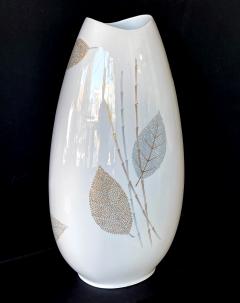 Large Bavarian porcelain hand painted fish mouth vase by Porzellanfabrik Thomas - 2621301