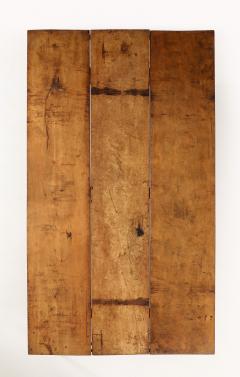 Large Belgian Lemon Wood Coffee Table with Hand Made Blackened Base - 4719332