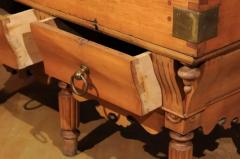 Large Belgian Light Walnut Color Butcher Block with Markers Plaque circa 1890 - 3416851