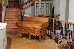 Large Belgian Light Walnut Color Butcher Block with Markers Plaque circa 1890 - 3416852