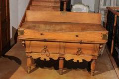 Large Belgian Light Walnut Color Butcher Block with Markers Plaque circa 1890 - 3416980