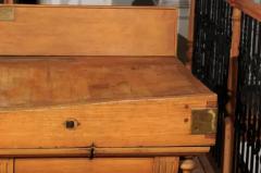 Large Belgian Light Walnut Color Butcher Block with Markers Plaque circa 1890 - 3416984