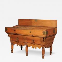 Large Belgian Light Walnut Color Butcher Block with Markers Plaque circa 1890 - 3431930