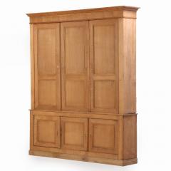 Large Belgian paneled oak wall cabinet C 1890  - 4270250