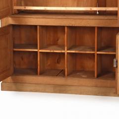 Large Belgian paneled oak wall cabinet C 1890  - 4270253