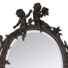 Large Belle poque period carved wood wall mirror - 2424508