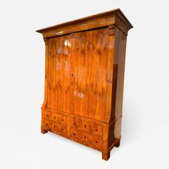 Large Biedermeier Armoire Cherry Veneer Rhineland Germany circa 1820 - 1577146