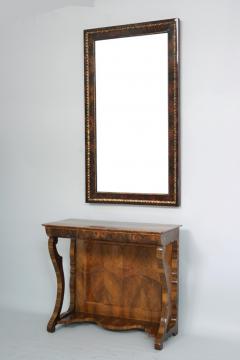Large Biedermeier Walnut Mirror Vienna c 1825  - 3450216