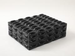 Large Black Buffalo Horn Box - 4227946