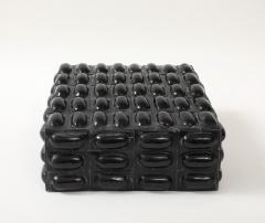 Large Black Buffalo Horn Box - 4227949