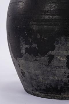 Large Black Ceramic Chinese Vase Lamp - 1922196