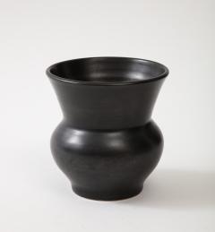 Large Black Ceramic Vase France c 1960 numbered - 3296312