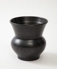 Large Black Ceramic Vase France c 1960 numbered - 3296319