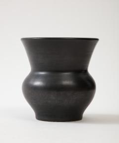 Large Black Ceramic Vase France c 1960 numbered - 3296320