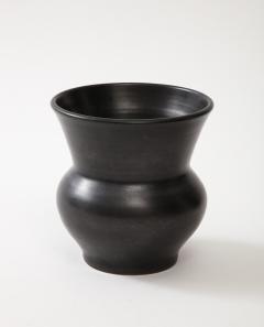 Large Black Ceramic Vase France c 1960 numbered - 3296322