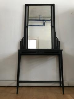 Large Black Console with Mirror - 1014914