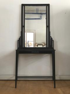 Large Black Console with Mirror - 1014925