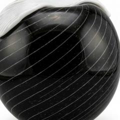 Large Black Murano Glass Apple Vessel - 4546853