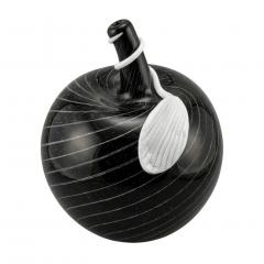 Large Black Murano Glass Apple Vessel - 4546855