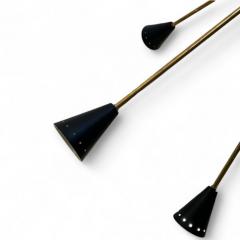 Large Black Sputnik Lamp Italy 1970s - 4386190