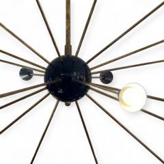 Large Black Sputnik Lamp Italy 1970s - 4386192