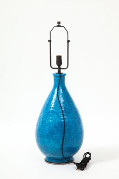Large Blue Vintage Italian Ceramic Table Lamp circa 1960s - 1960962