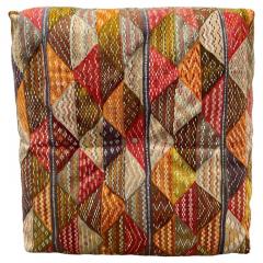 Large Bohemian Vintage Tribal Moroccan Handmade Floor Cushions Poof or Pillow - 3382119