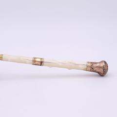 Large Bone and 9K Gold Magnifying Glass England circa 1920 - 3928129