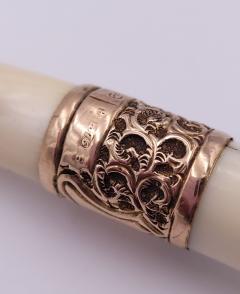 Large Bone and 9K Gold Magnifying Glass England circa 1920 - 3928134