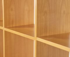Large Bookcase Loop by Pierluigi Molinari Wood and Leather Italy 1990s - 4114098