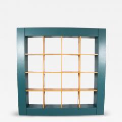 Large Bookcase Loop by Pierluigi Molinari Wood and Leather Italy 1990s - 4115102